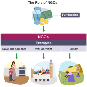 Illustration showing the role of NGOs.