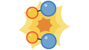 2. The pairs collide and reform so that each member of the original pair joins with a member of the other pair, forming two new pairs