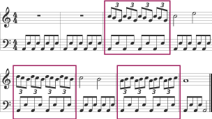 3 against 2 in musical notation 