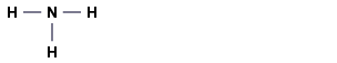 Covalent structure of ammonia.