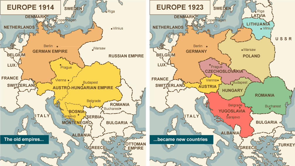 blank map of europe 1919