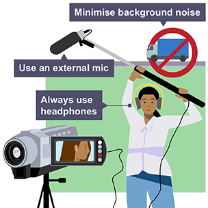 Illustration of productions skills for sound on location