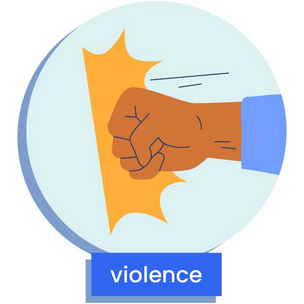 a fist punching a wall with force, depicting violence