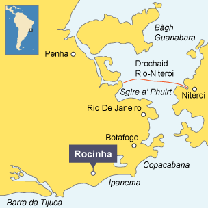 Mapa Rocinha, Rio de Janeiro 