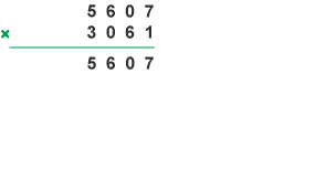 Diagram of a multiplication sum.