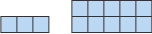 3 shaded squares and 10 shaded squares