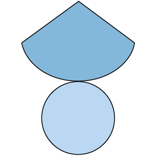 Net of a cone - sector and circle