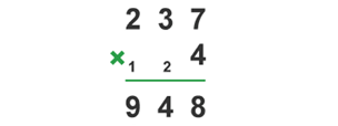 Multiply 237 by 4 without a calculator.