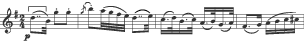 A musical excerpt from Symphony 101 that includes double dotted rhythms.