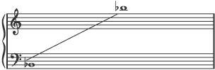 Two notes on a stave.