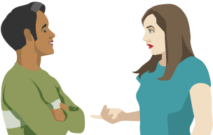 Two friends talk about their weekend plans