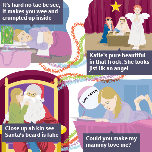 Illustration of the Anne Donovan short story Dear Santa