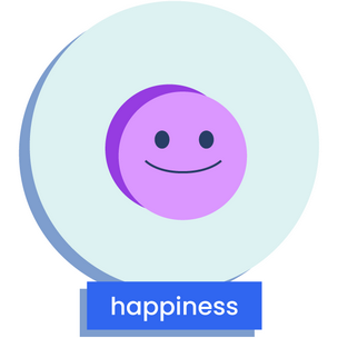 a smiley face emoji depicting happiness
