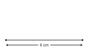 A horizontal line labelled 6 cm