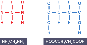 Molecular structure of two condensation polymers