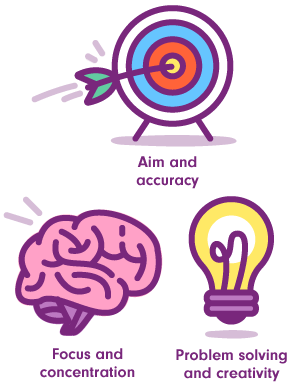 Aim and accuracy; Focus and concentration; Problem solving and creativity