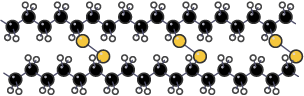 The polymer structure of a thermosetting plastic.