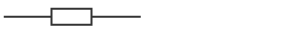 Electrical symbol for a resistor - a rectangle