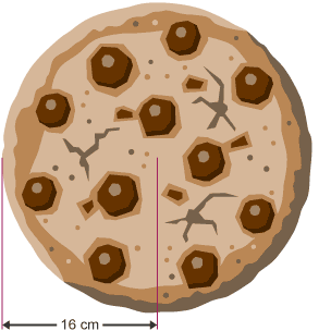 Cookie with radius, 16 cm