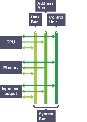 How buses connect components.