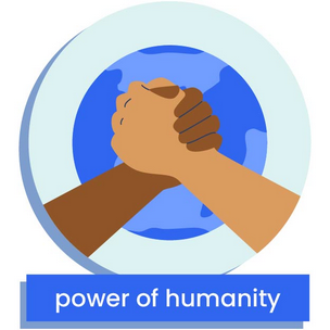 two hands interlinked, depicting value of humanity
