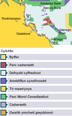 Cylchfaoedd y Barriff Mawr.