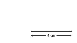 Llinell lorweddol wedi ei labelu 6 cm