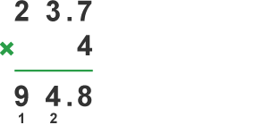 Diagram of a multiplication sum.