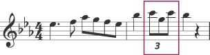 a triplet in musical notation