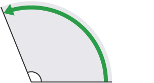 This angle lies somewhere between 90 and 135 degrees, but seems slightly closer to 135 degrees, so you could estimate that it is 120 degrees.