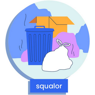 rubbish, depicting squalor