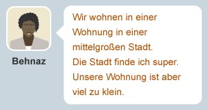 Behnaz's description of where she lives.