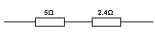 Simplified network of resistors