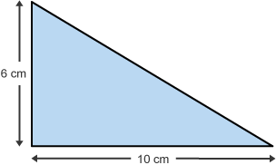 Diagram of a triangle with base and height values
