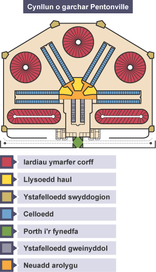 Diagram o garchar Pentonville.