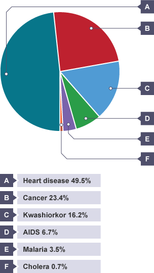 Common causes of worldwide deaths