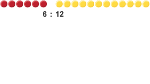 6 red:12 yellow