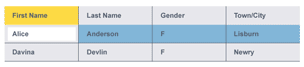 Example of a return of an OR query