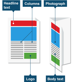Design template for a leaflet
