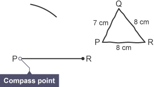 Constructing a triangle using a compass