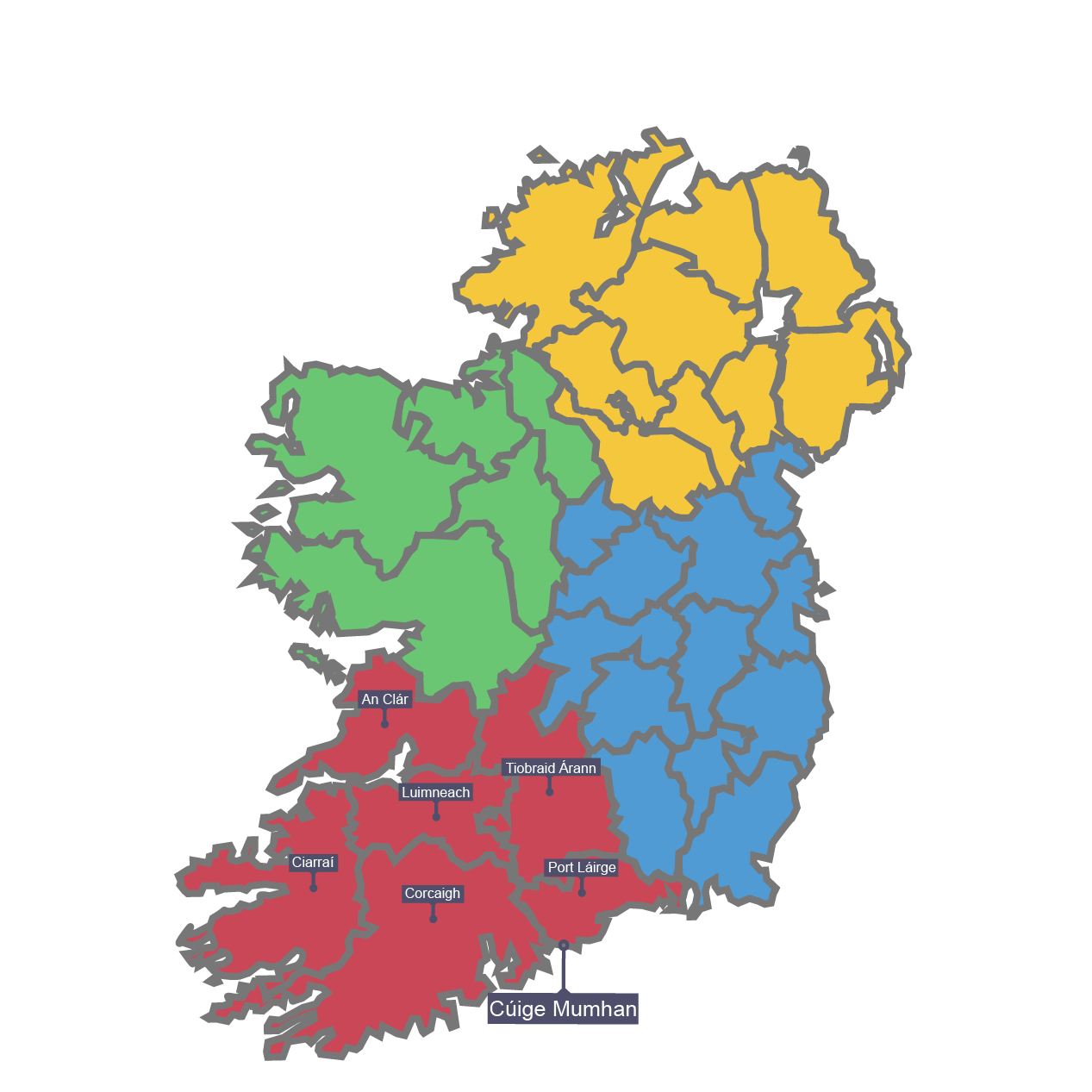 Provinces of Ireland - Counties and countries - GCSE Irish – Learners ...