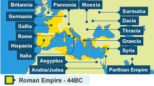 The Roman Empire in 44BC