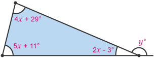 Triangle with all angles highlighted