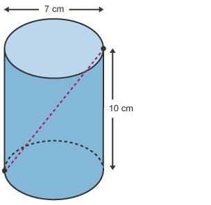 A pen pot made out of a cylindrical cup, with a diameter of 7 cm and a height of 10 cm