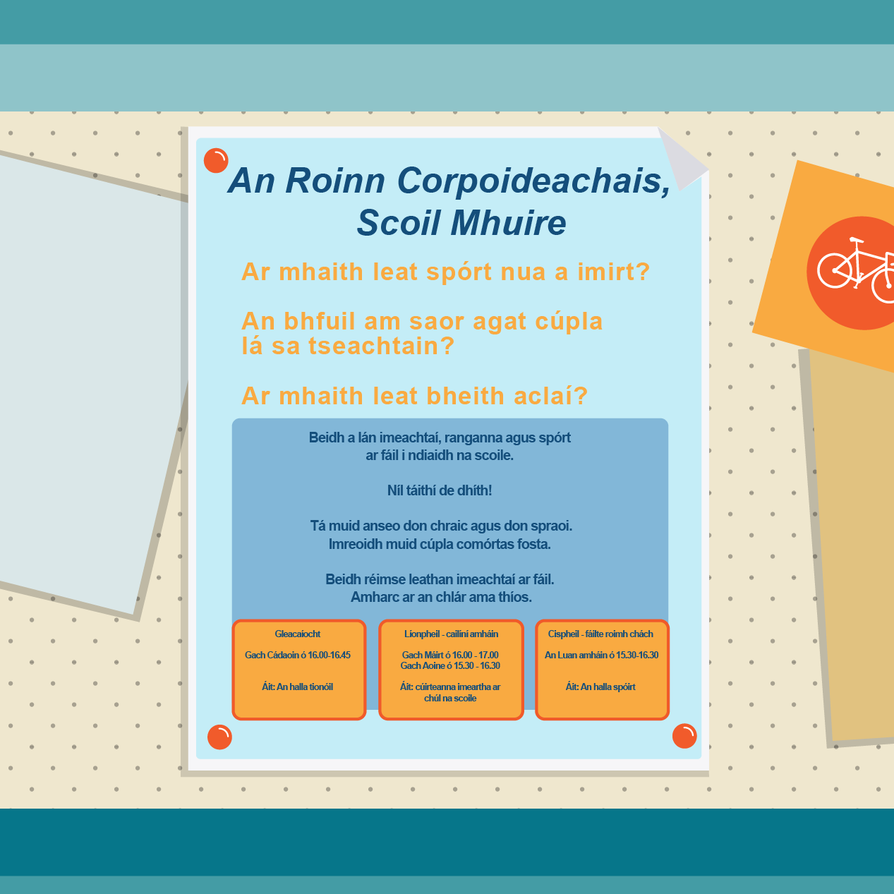 Poster advertising school sports.