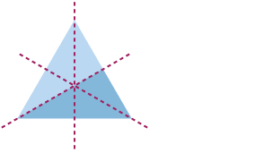 Llinellau cymesuredd polygon rheolaidd