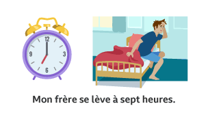 Mon frère se è à sept heures. - My brother gets up at 7 o'clock.