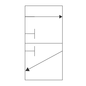 Diagram of a 3/2 valve 
