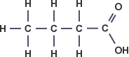 A carbon atom bonded to three hydrogen atoms, joined to a carbon with two hydrogens, joined to a carbon with two hydrogens, joined to a carbon with a hydroxyl group and double-bonded to an oxygen atom.