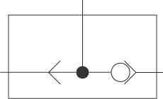 Diagram of a pneumatic shuttle valve